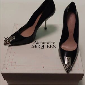 Alexander McQueen Black Studded Heels - worn once!